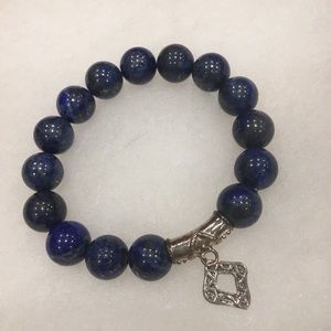 Silpada Confection Blue Lapis Stretch Bracelet